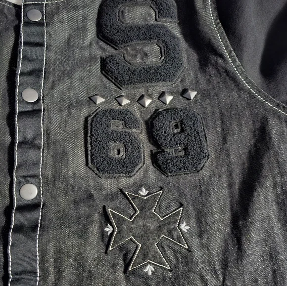 Vintage SEAN JOHN SeditionariesPunk Style Denim Jacket XXL